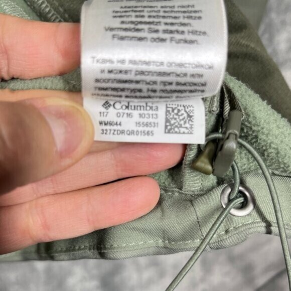 Columbia Jacket Mens Medium Green Softshell Durable Water Wind Resistant Hiking - Picture 10 of 12